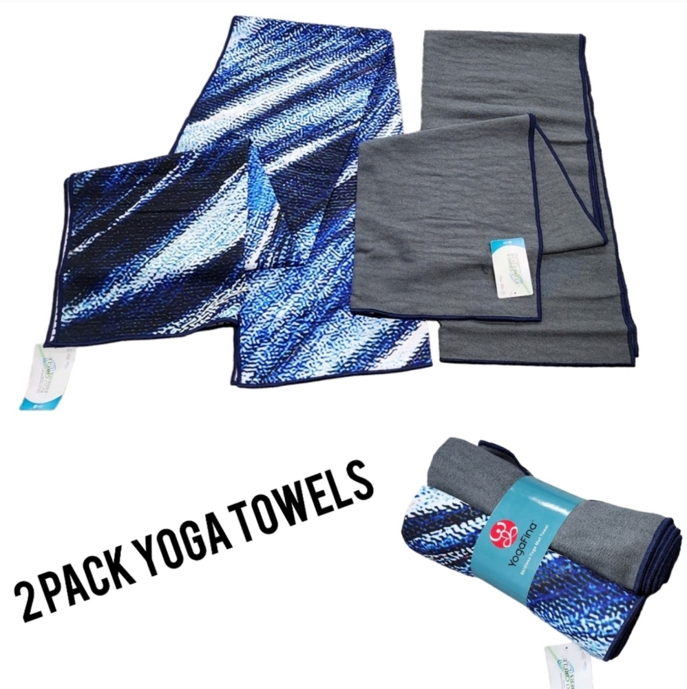YOGAFINA 2-pack Skidless Yoga Mat Towels NWT